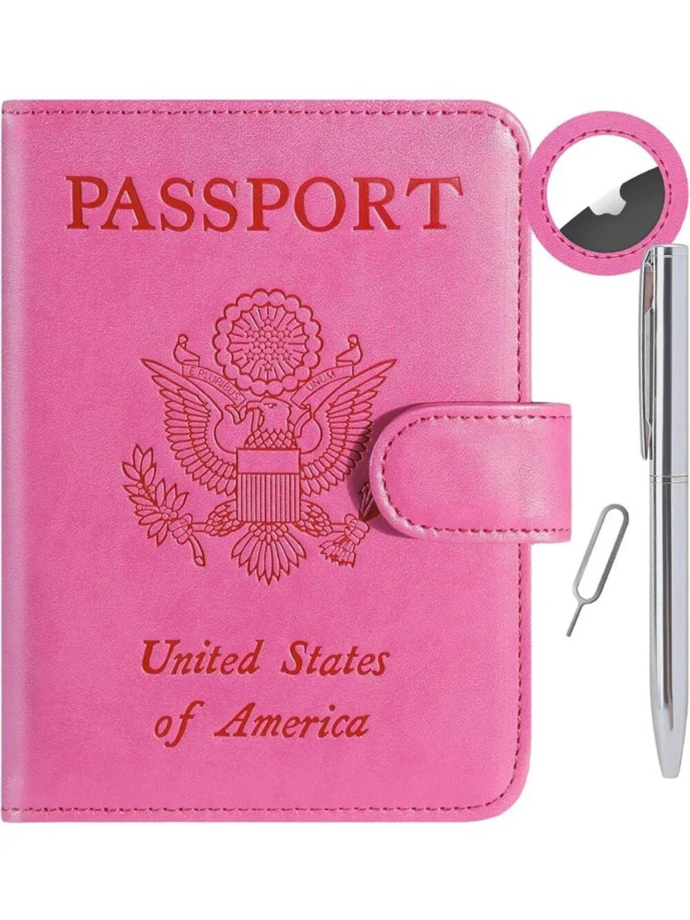 RFID Blocking Airtag Passport Holder Wallet - Travel Essentials for Secure